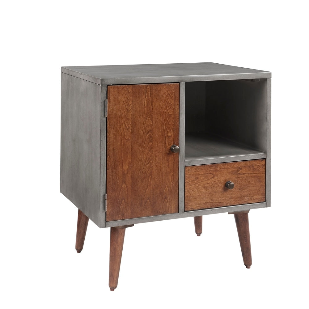 Carson Carrington Haapsalu Grey Storage Nightstand