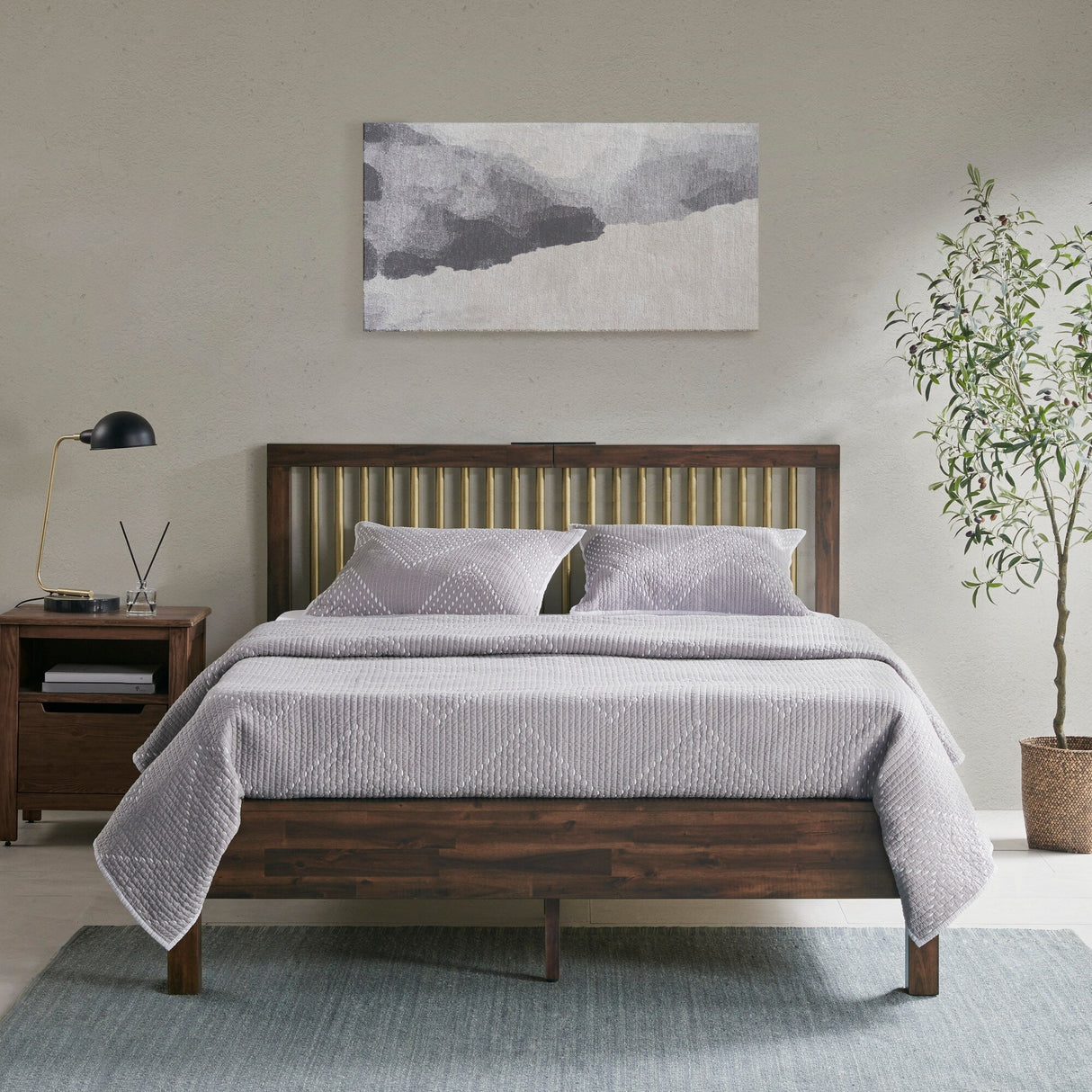 INK+IVY Mercer Brown/ Bronze Queen Bed