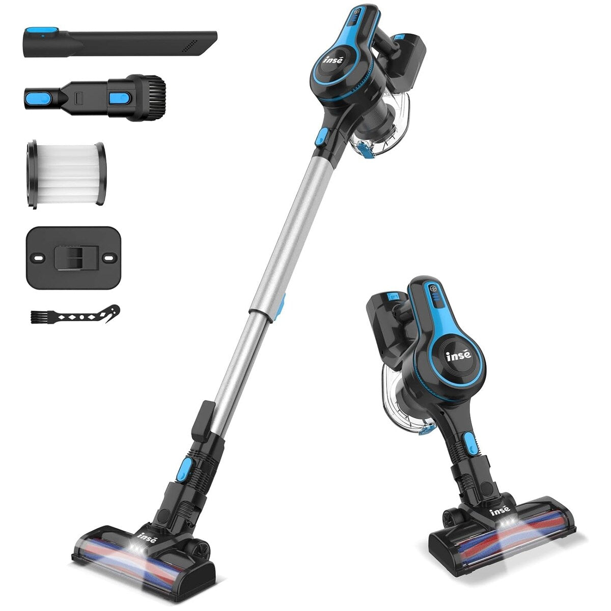 INSE N5T Cordless Vacuum 145w 12kpa Suction Power 6 in 1 Stick Vacuum