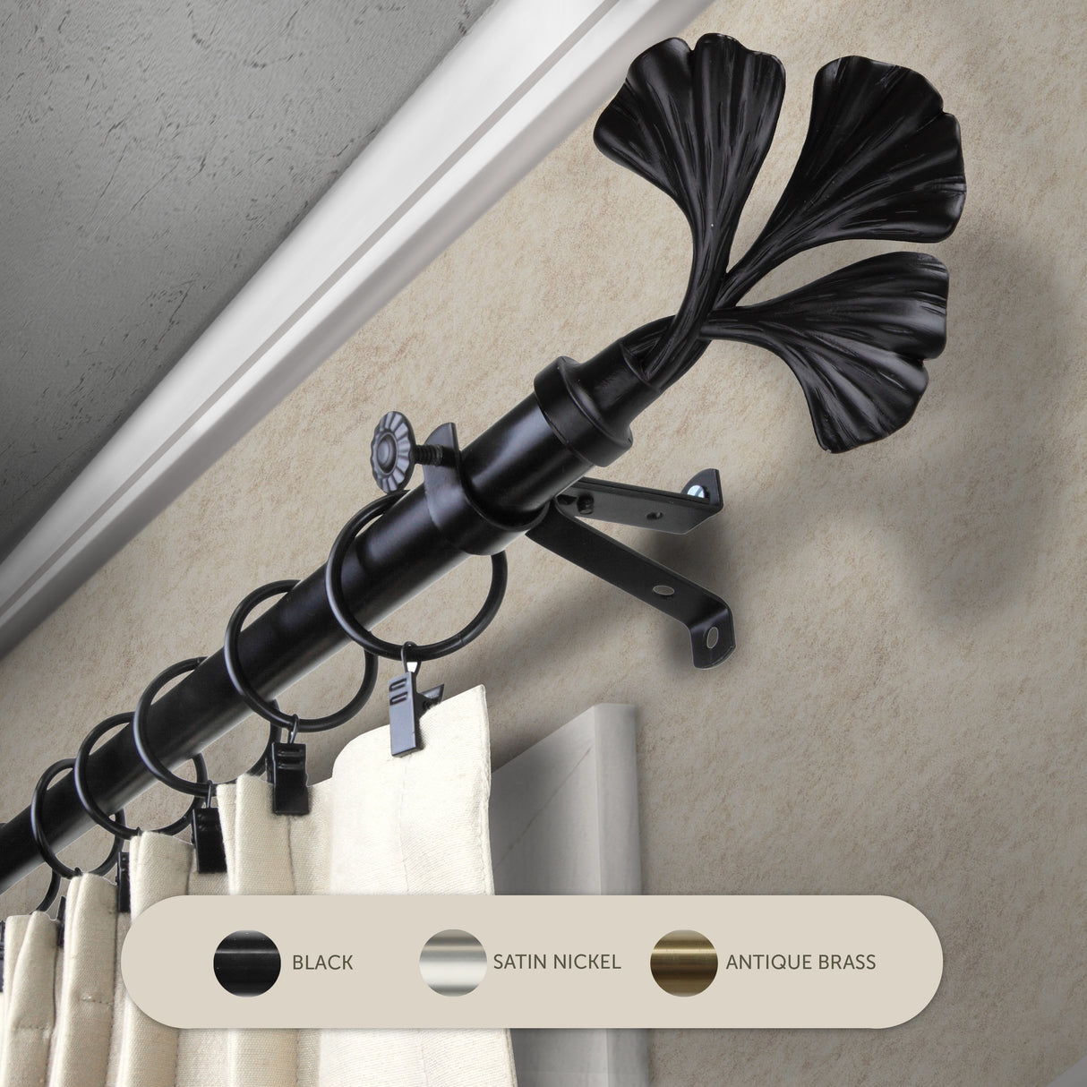 InStyleDesign Sunder Adjustable Curtain Rod 13/16 inch dia.