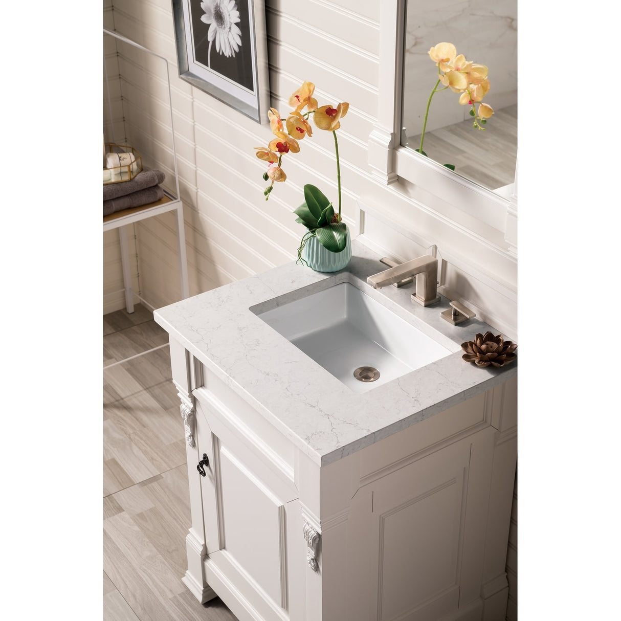 James Martin Vanities Brookfield 26" Single Vanity, Bright White