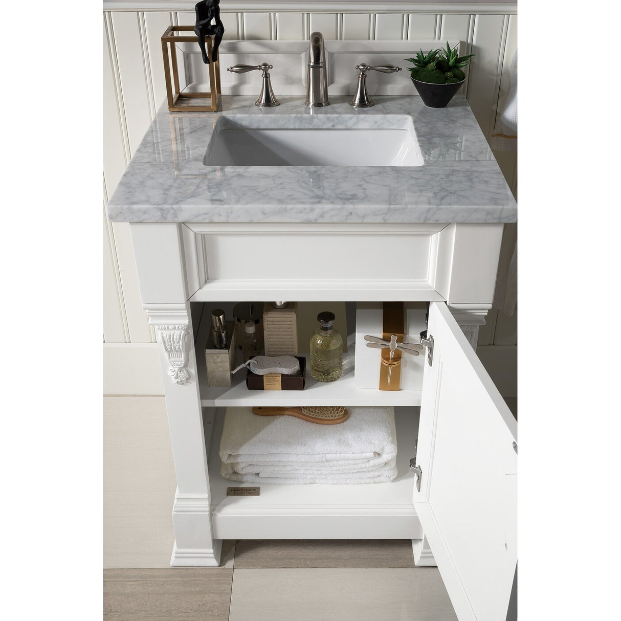 James Martin Vanities Brookfield 26" Single Vanity, Bright White