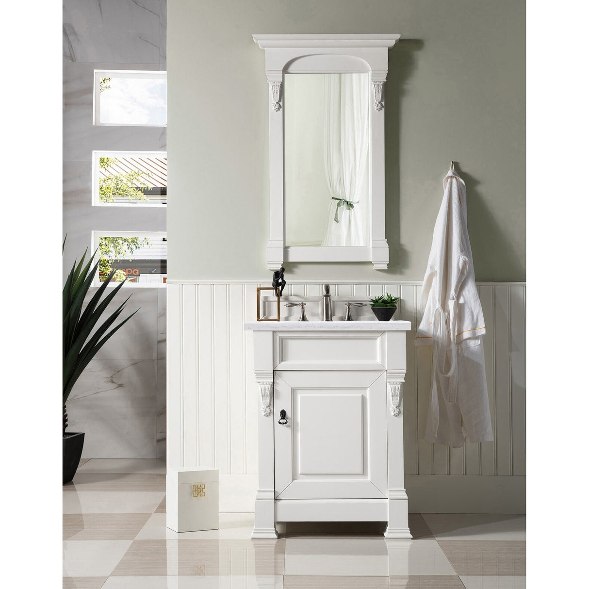 James Martin Vanities Brookfield 26" Single Vanity, Bright White