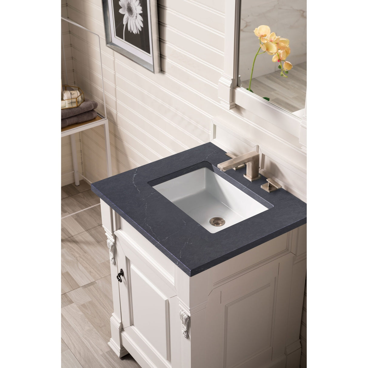 James Martin Vanities Brookfield 26" Single Vanity, Bright White