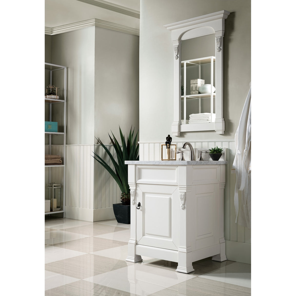 James Martin Vanities Brookfield 26" Single Vanity, Bright White