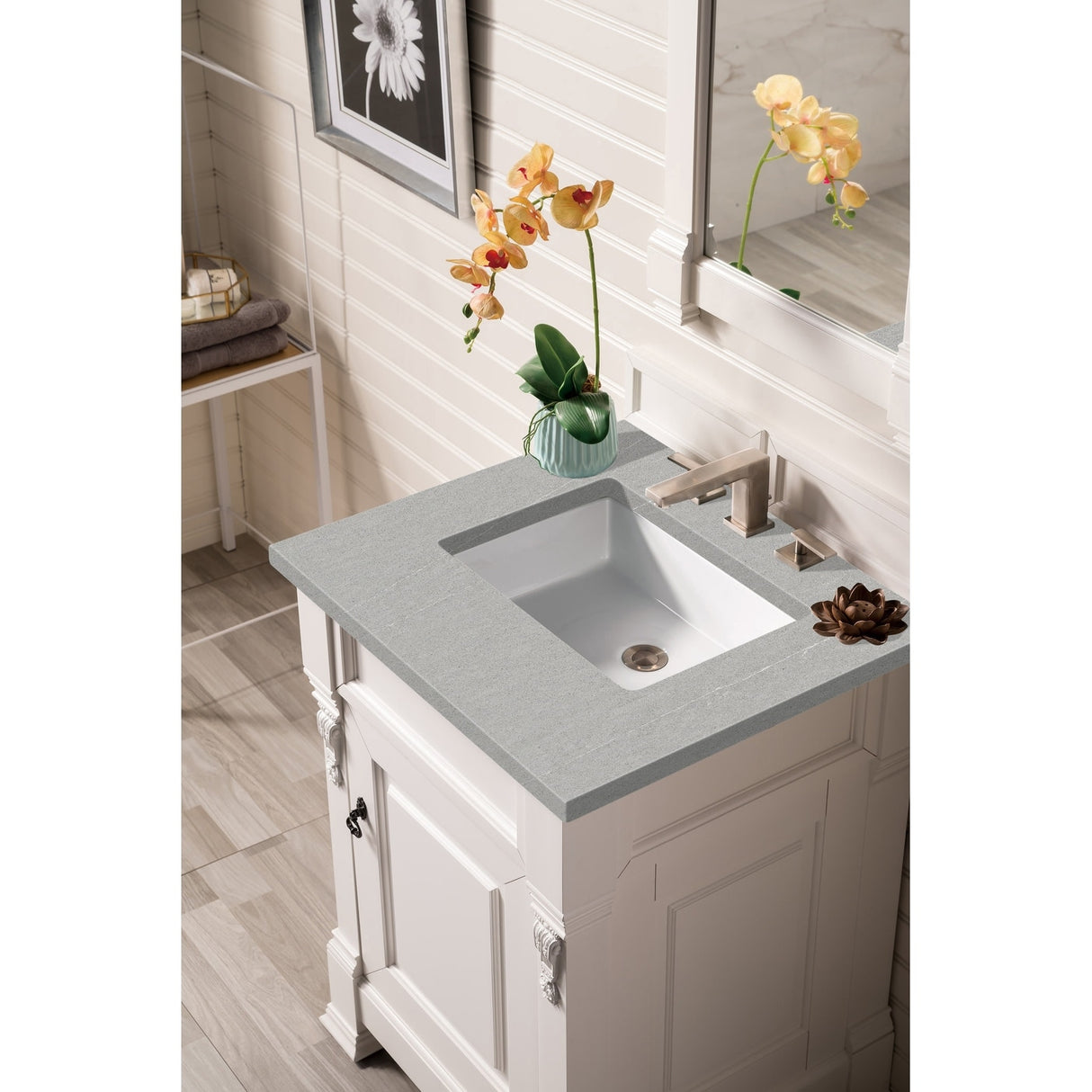James Martin Vanities Brookfield 26" Single Vanity, Bright White