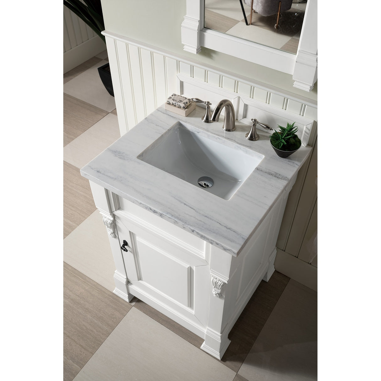 James Martin Vanities Brookfield 26" Single Vanity, Bright White