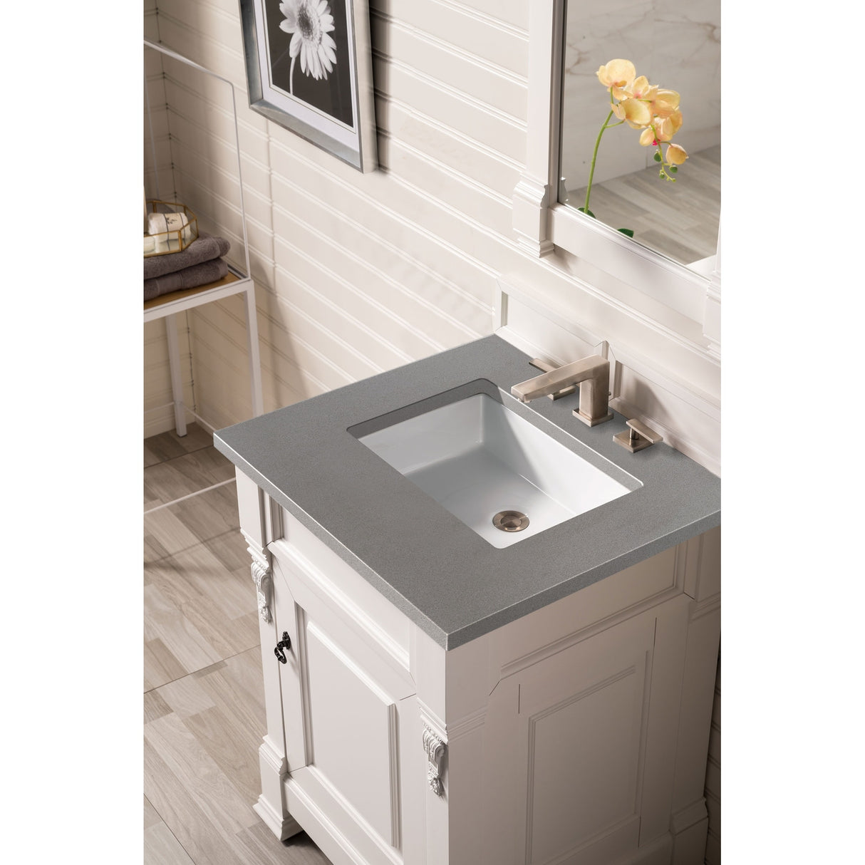 James Martin Vanities Brookfield 26" Single Vanity, Bright White