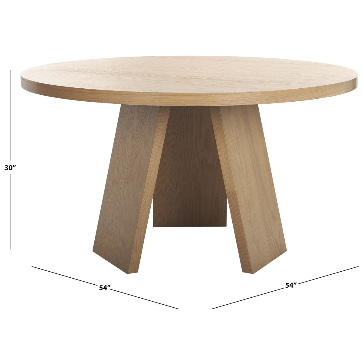 Julianna 54-inch Wood Dining Table - Natural - 54Wx54Dx30H