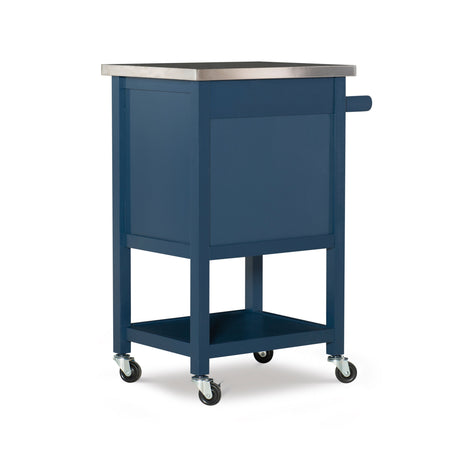 Julianna Mobile Apartment Cart with Stainless Steel Top