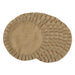 Jute Burlap Round Ruffle Placemat Set (Set of 6) - Placemat Set, 15" Round