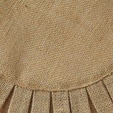 Jute Burlap Round Ruffle Placemat Set (Set of 6) - Placemat Set, 15" Round