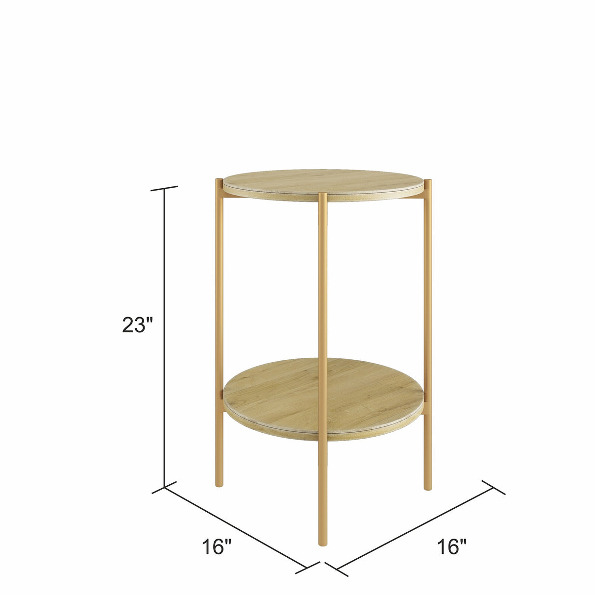 Kamryn Modern Accent Table - 23.5"H x 16.5"W x 16.5"D