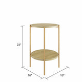 Kamryn Modern Accent Table - 23.5"H x 16.5"W x 16.5"D