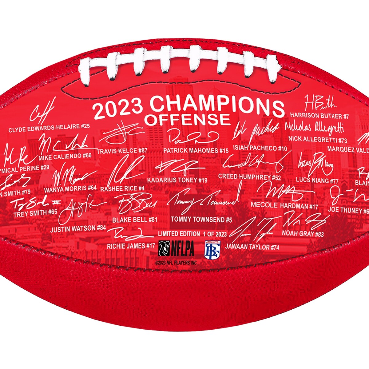 Kansas City SB LVIII Champions Team Signature Football