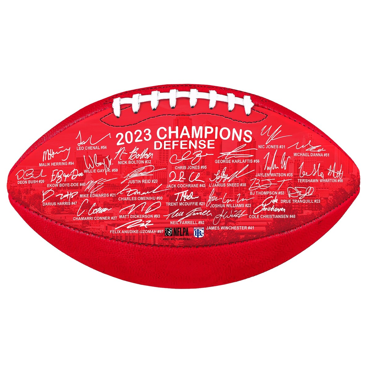 Kansas City SB LVIII Champions Team Signature Football