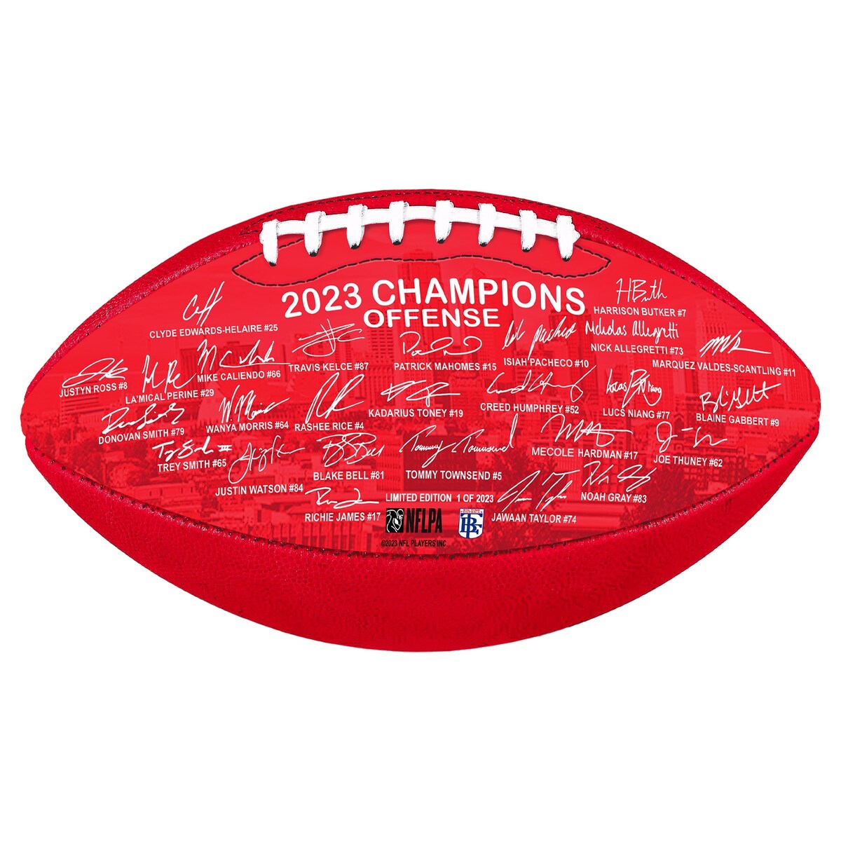 Kansas City SB LVIII Champions Team Signature Football