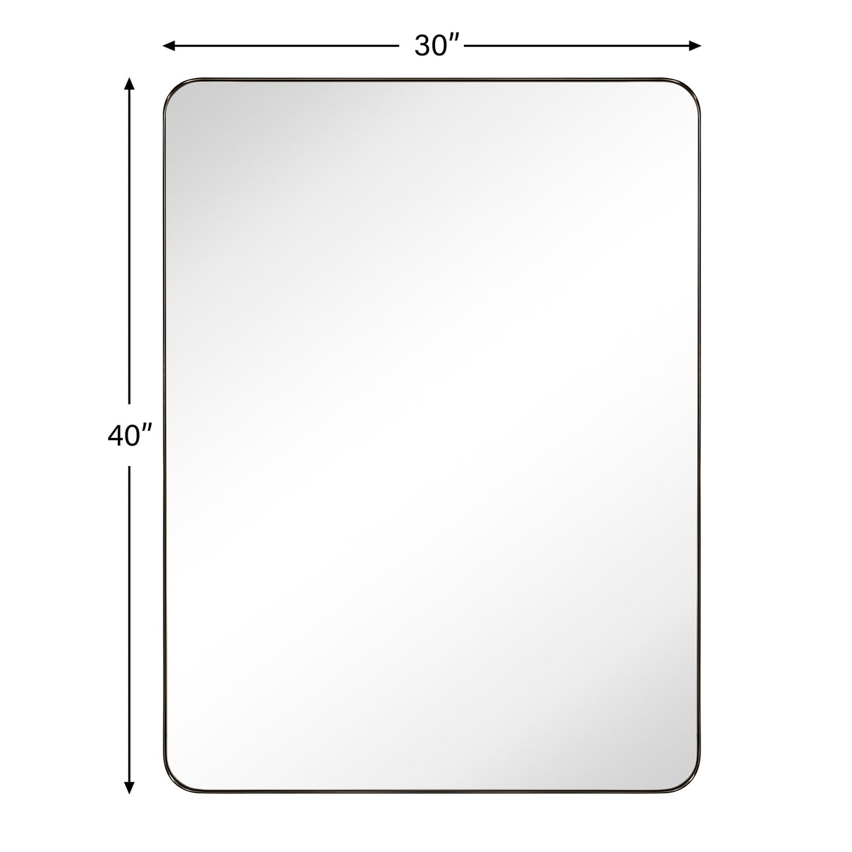 TEHOME Kengston Modern & Contemporary Rectangular Bathroom Vanity Mirror