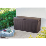 Keter Comfy 71 Gallon Durable Resin Outdoor Storage Deck Box For Furniture and Supplies