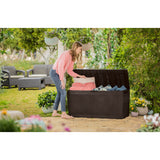 Keter Comfy 71 Gallon Durable Resin Outdoor Storage Deck Box For Furniture and Supplies