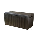 Keter Springwood 80 Gallon Durable Resin Outdoor Storage Deck Box For Furniture and Supplies