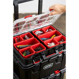 Keter Stack-n-Roll 3 Pc Mobile Tool Storage and Organization, Durable Resin Modular Toolbox System