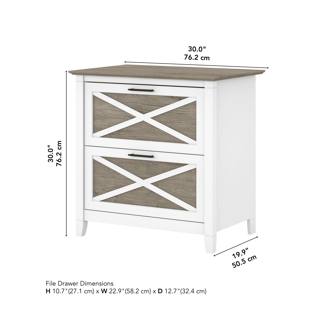 Key West 2 Drawer Lateral File Cabinet by Bush Furniture