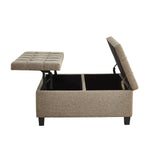 Large Square Tufted Storage Ottoman