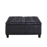 Large Square Tufted Storage Ottoman