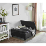 Large Square Tufted Storage Ottoman