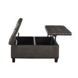 Large Square Tufted Storage Ottoman