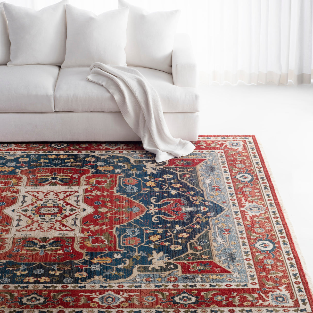 Lauren Ralph Lauren Camille Traditional Medallion Rug Fringe