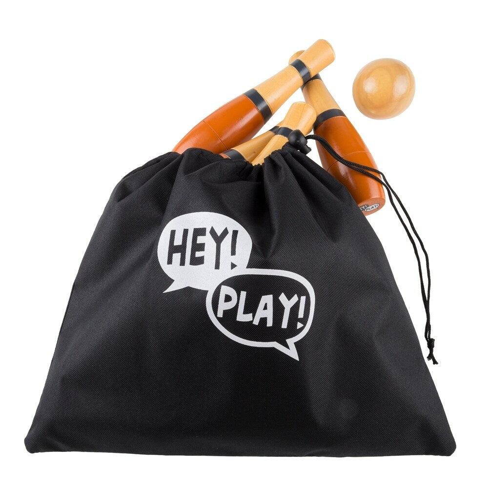 Lawn Bowling, 8 inch Wooden Lawn Game by Hey! Play!