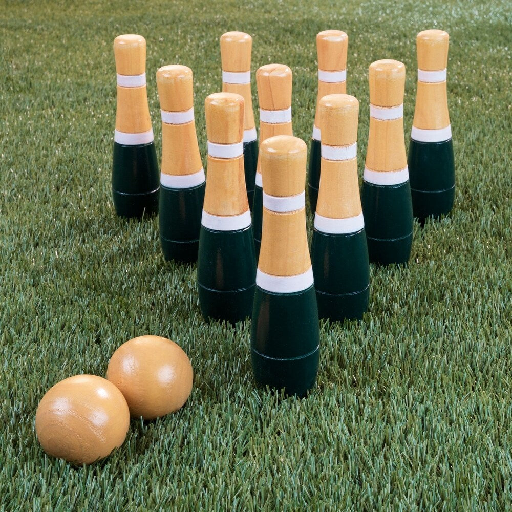 Lawn Bowling, 8 inch Wooden Lawn Game by Hey! Play!