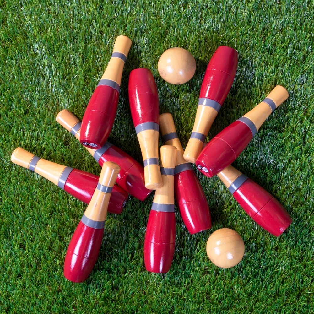 Lawn Bowling, 8 inch Wooden Lawn Game by Hey! Play!