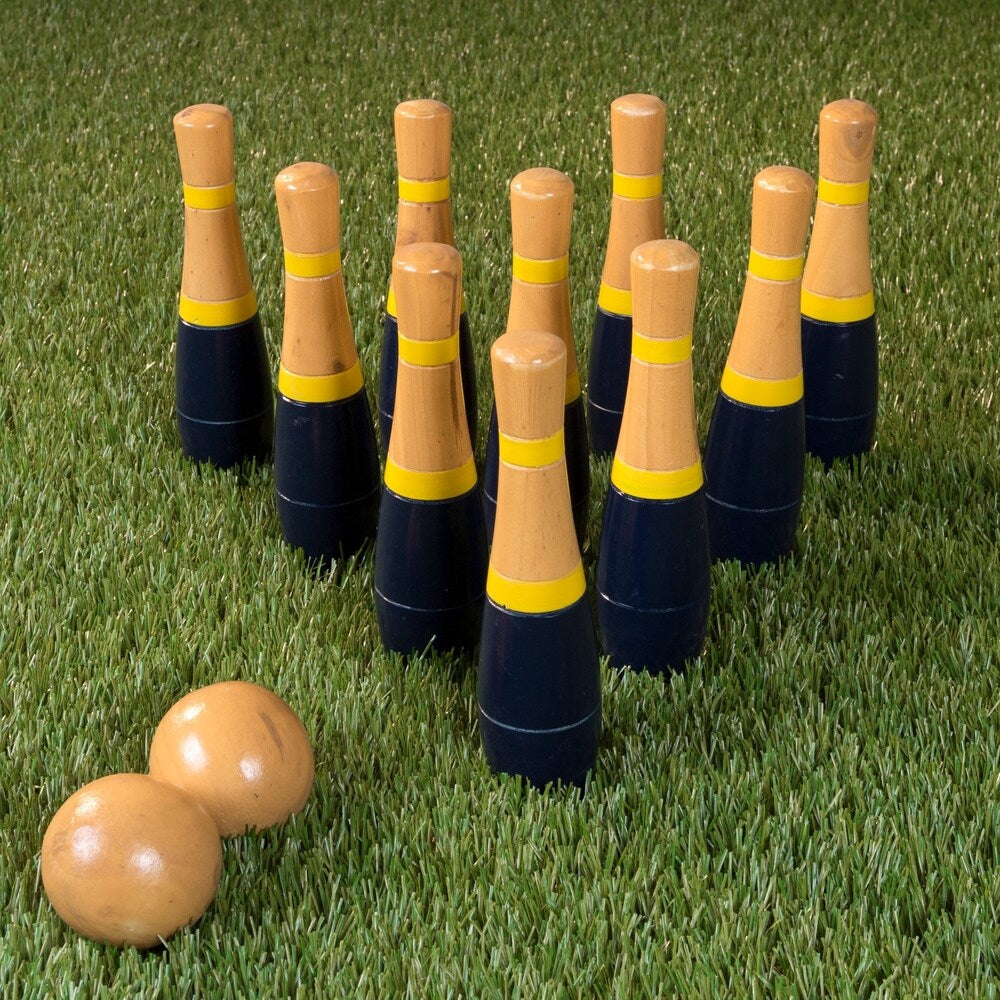 Lawn Bowling, 8 inch Wooden Lawn Game by Hey! Play!