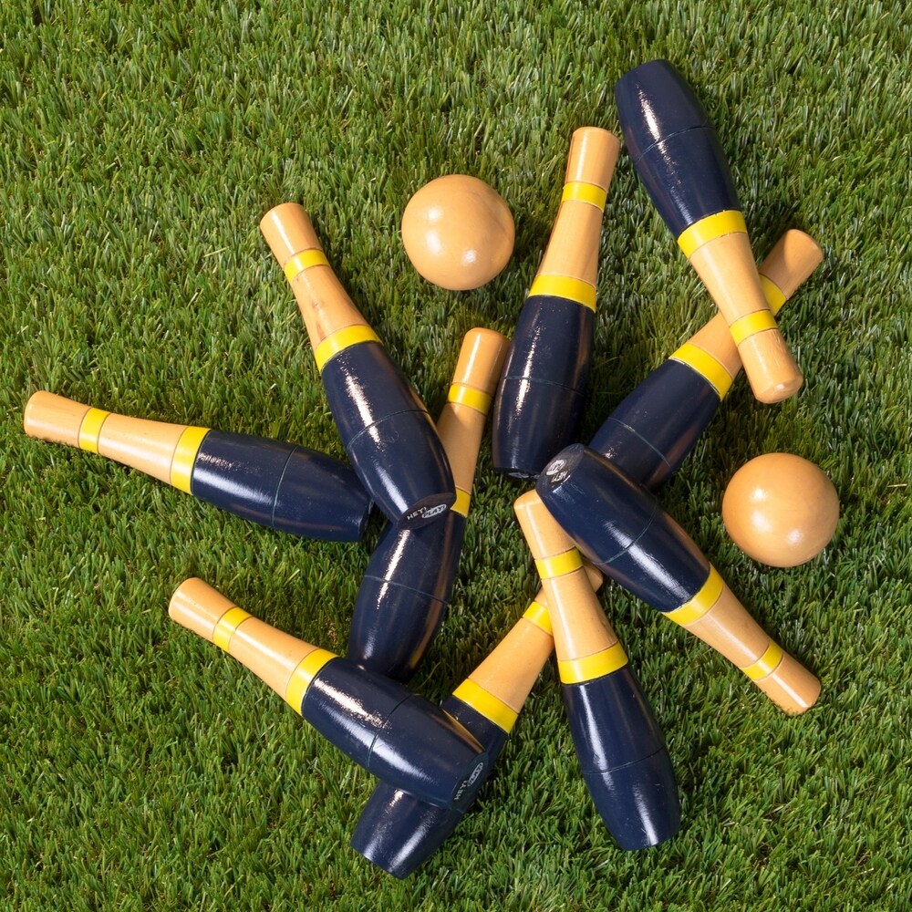 Lawn Bowling, 8 inch Wooden Lawn Game by Hey! Play!