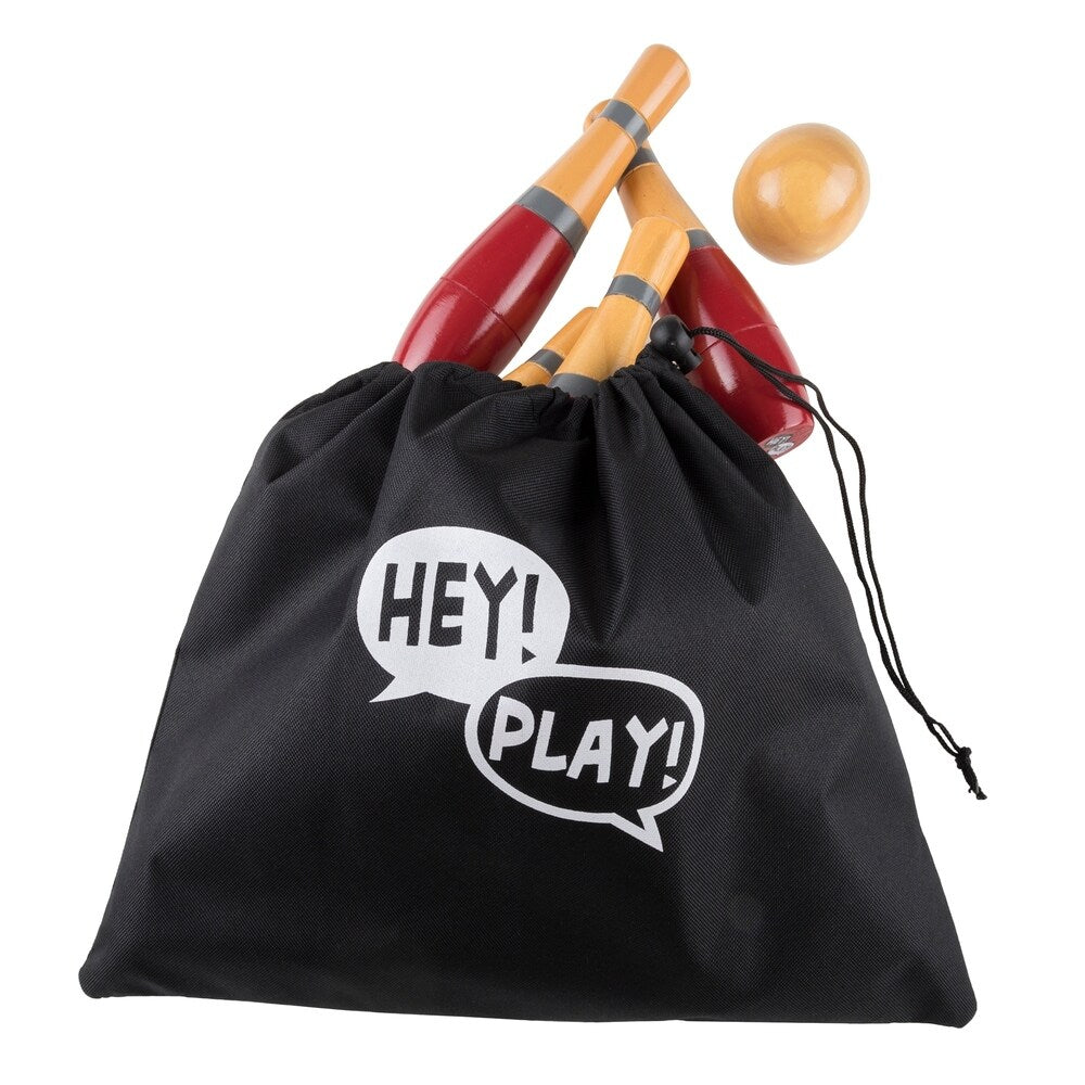 Lawn Bowling, 8 inch Wooden Lawn Game by Hey! Play!