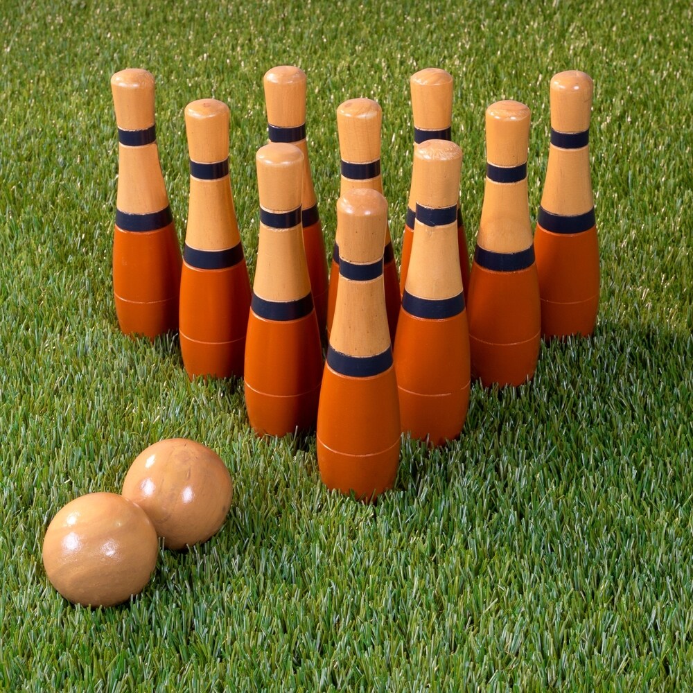 Lawn Bowling, 8 inch Wooden Lawn Game by Hey! Play!