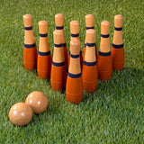 Lawn Bowling, 8 inch Wooden Lawn Game by Hey! Play!