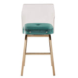 Lennox Velvet Counter Height Stools (Set of 2) by iNSPIRE Q Bold