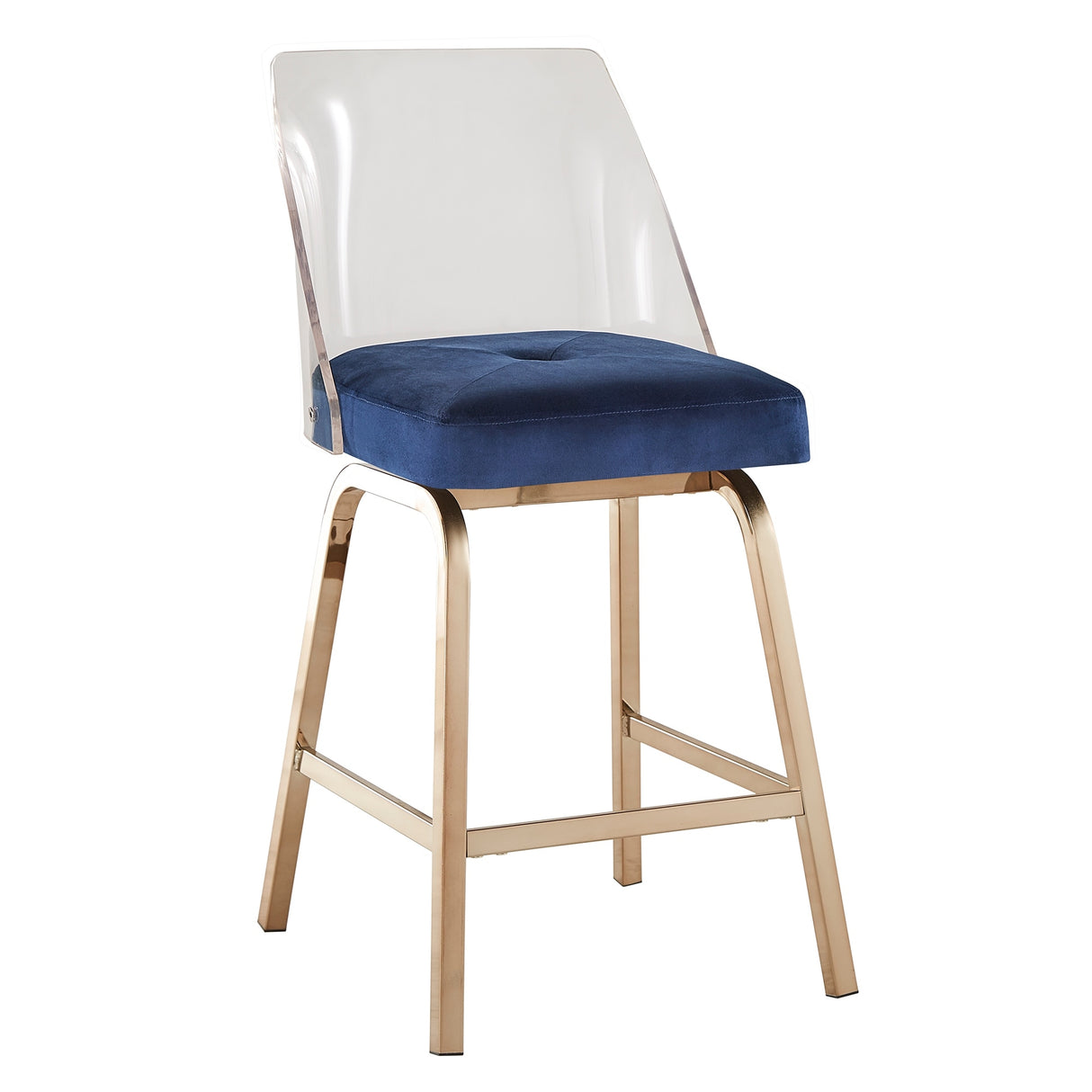 Lennox Velvet Counter Height Stools (Set of 2) by iNSPIRE Q Bold