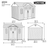 Lifetime 10 FT. x 8 FT Outdoor Storage Shed