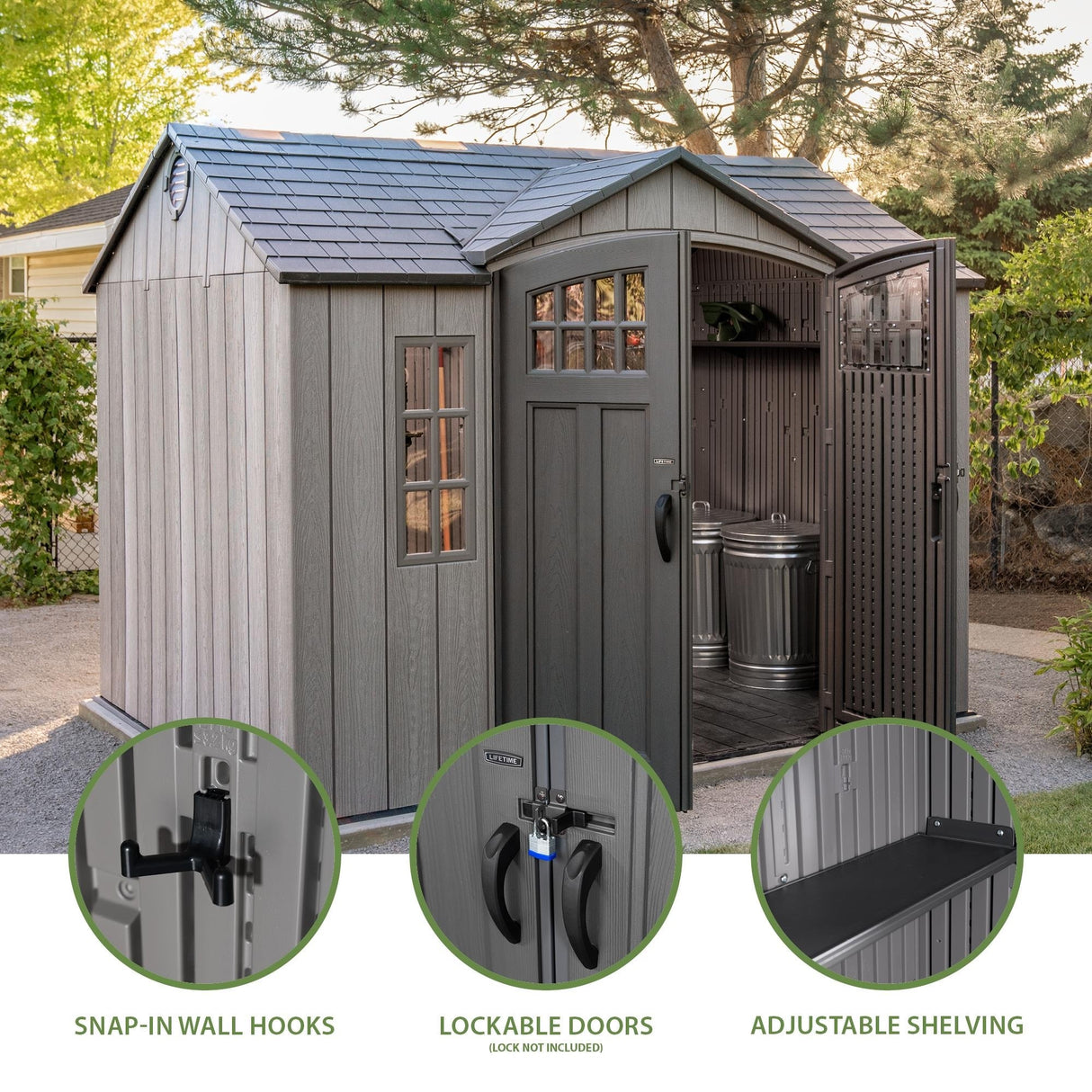 Lifetime 10 FT. x 8 FT Outdoor Storage Shed