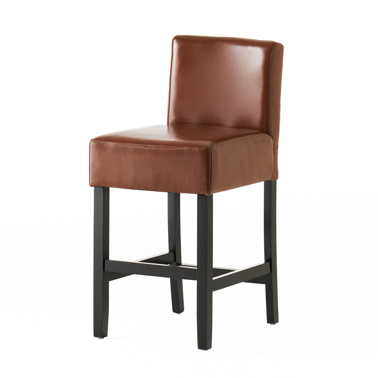 Lopez 26-inch Hazelnut Leather Counterstools (Set of 2) by Christopher Knight Home