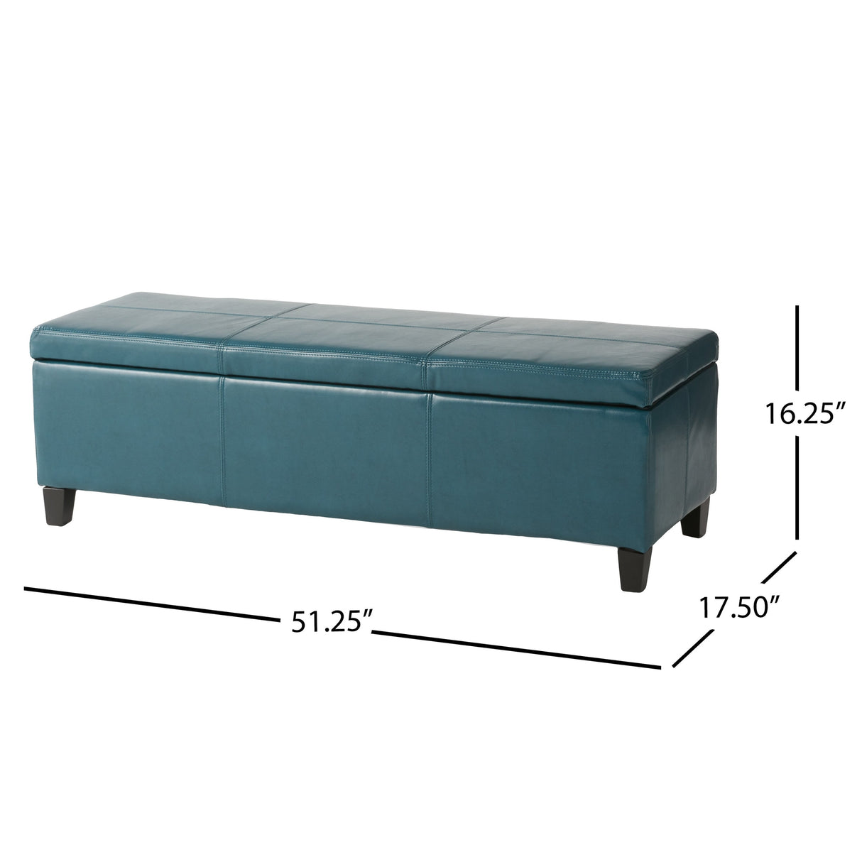 Lucinda Faux Leather Storage Bench by Christopher Knight Home - 51.25" L x 17.50" W x 16.25" H