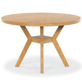 Luis 48-inch Round Wood Dining Table - Natural - 48Wx48Dx30H