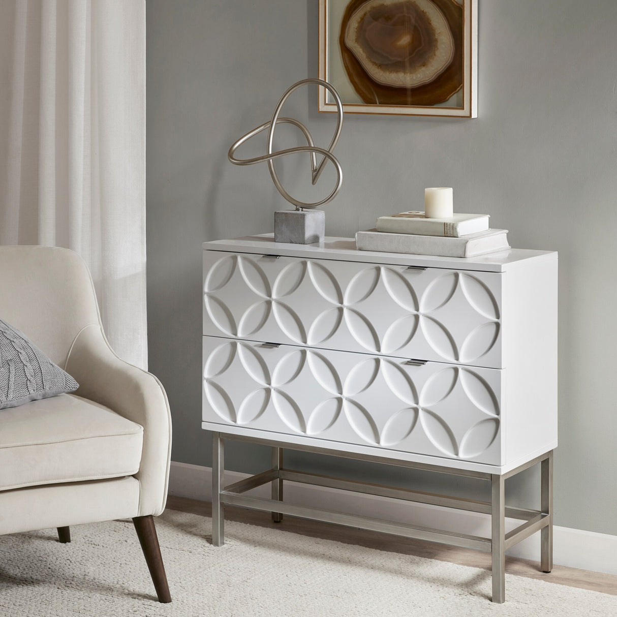 Madison Park Beacon Accent Chest with 2 Drawers