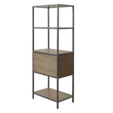 Madison Park Pagosa Grey 3-Shelf Bookcase with Storage Cabinet