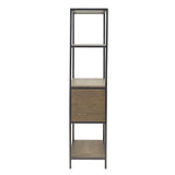 Madison Park Pagosa Grey 3-Shelf Bookcase with Storage Cabinet